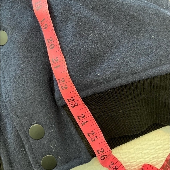 NWT everlane the rewool varsity bomber jacket button wool puffer - Picture 10 of 16